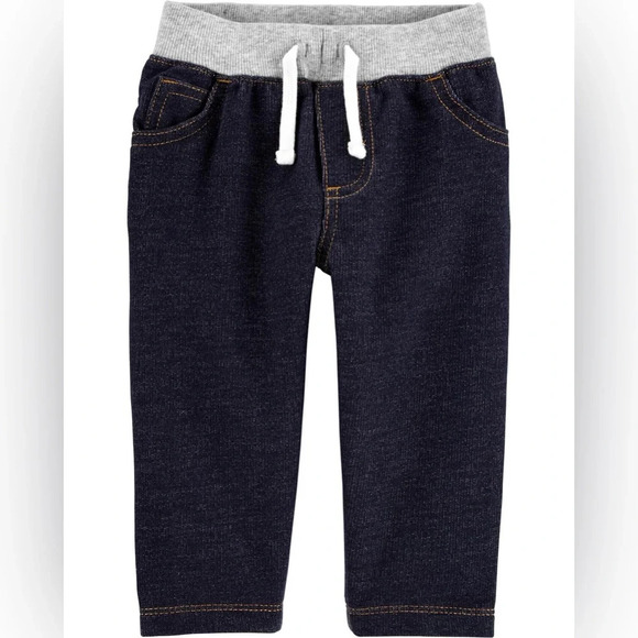 Carters • NWT Baby Pull-On Knit Denim Pants - Picture 1 of 6